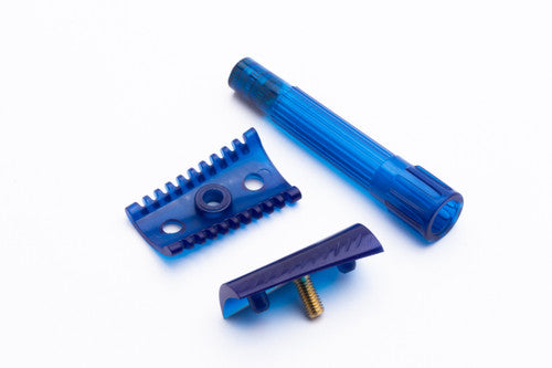 Phoenix Artisan Accoutrements | Phantom Blue Open Comb Double Slant Razor
