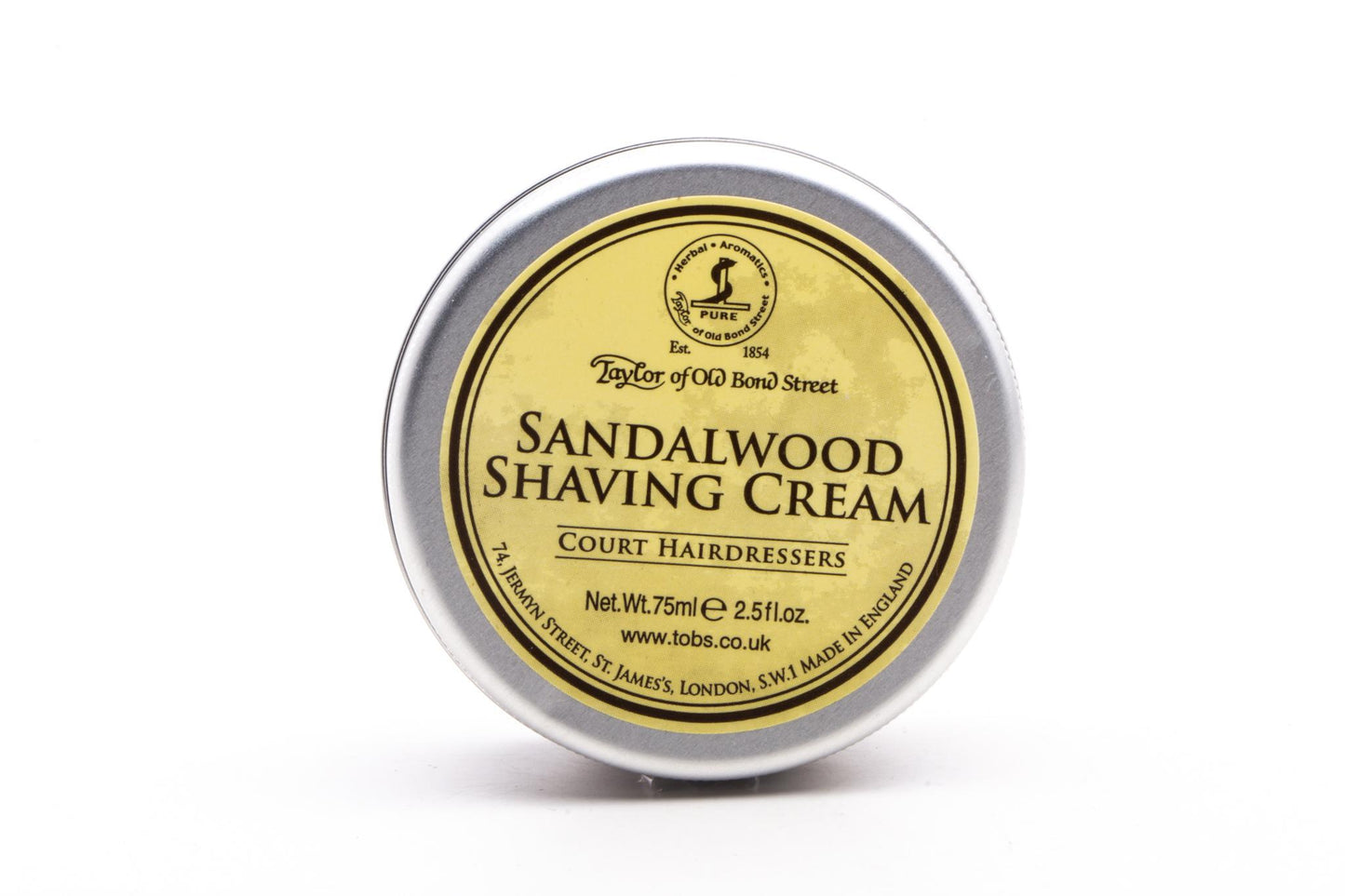 Taylor Of Old Bond Street | Sandalwood Shaving Cream Travel Tin 75ml