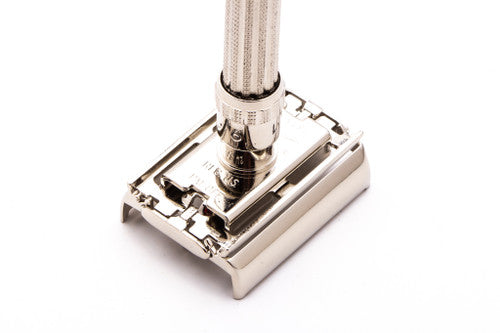 1964 J2 Gillette Slim Adjustable Double Edge Safety Razor | Factory Nickel Revamp