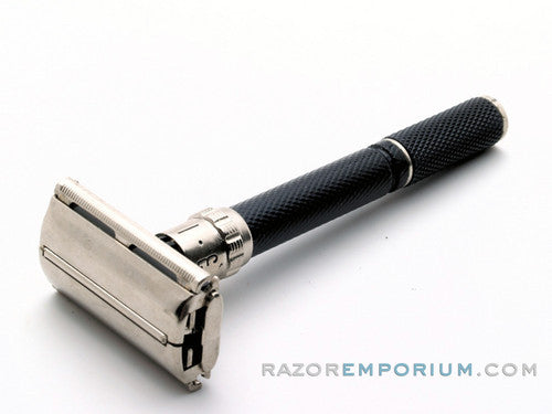 1983 D3 Gillette Super Adjustable "Black Beauty" Double Edge Safety Razor