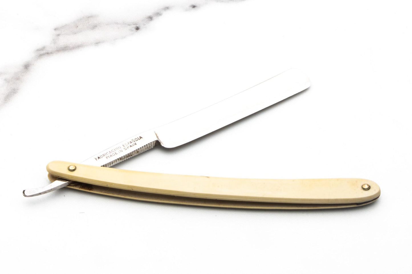 3/16" Vintage Restored Filarmonica Doble Temple Inox Straight Razor