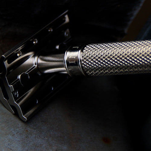 Edwin Jagger 3ONE6 Stainless Steel Safety Razor - Knurled Handle