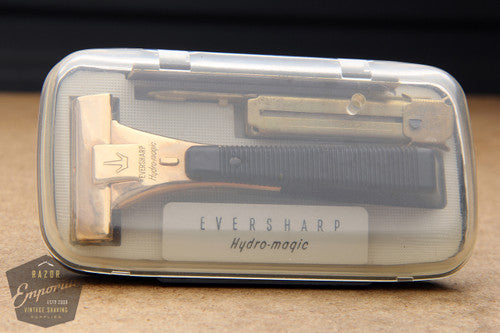 Eversharp Schick 1960's Hydro Magic Gold Injector with Black Bakelite Handle & Orig. Case