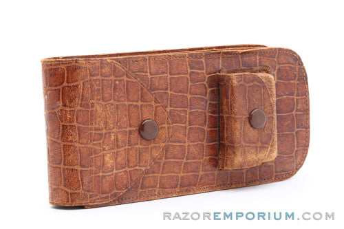 1950's Rolls Viscount Safety Razor Razor Set with Alligator Pouch