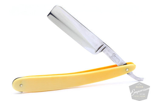 11/16'' Genco Beige Celluloid Scale Straight Razor