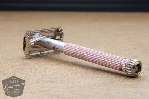Gillette 1970 Pink Star Lady Safety Razor P1