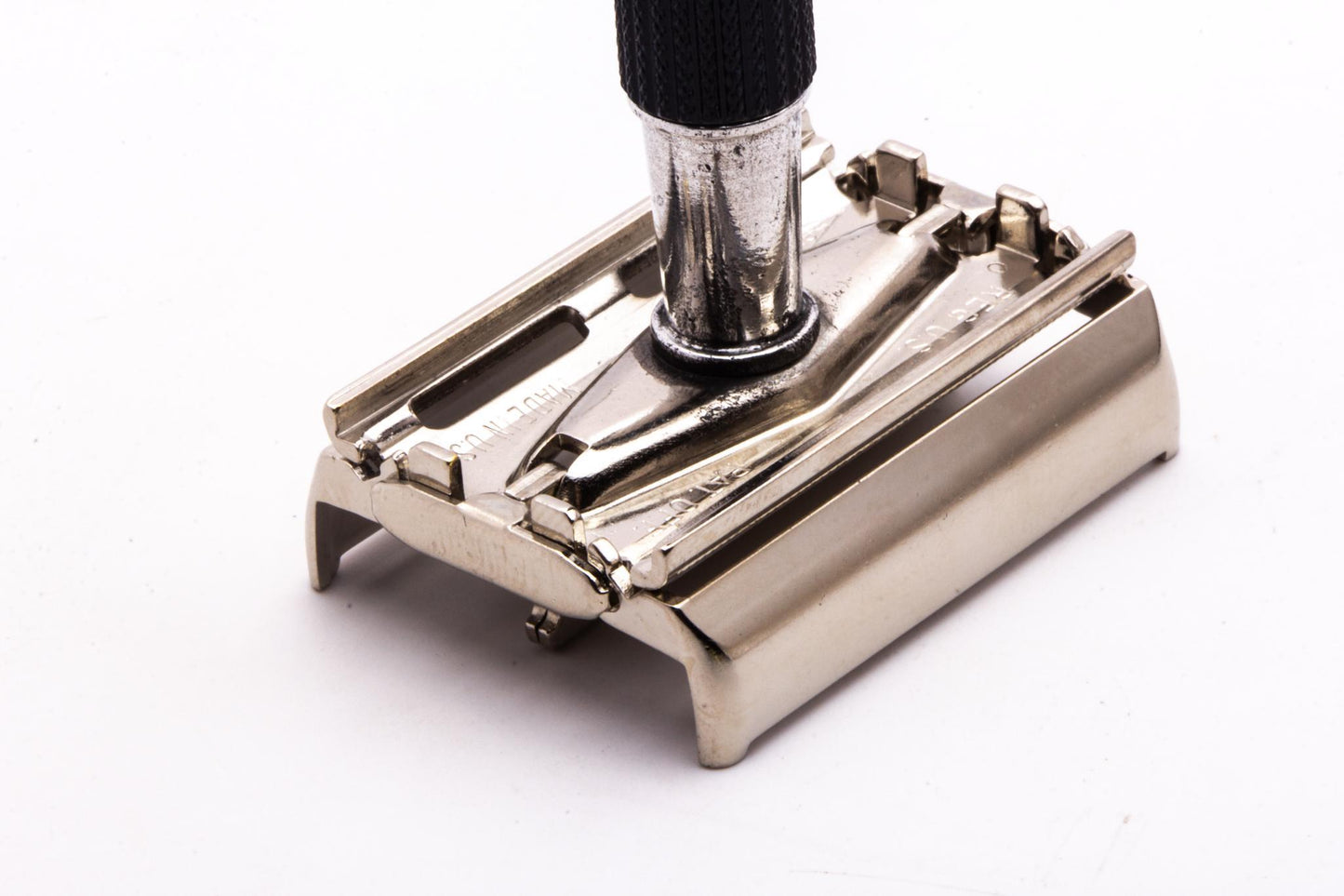 1969 O1 Gillette Black Handle DE Super Speed Safety Razor | Factory Nickel Revamp