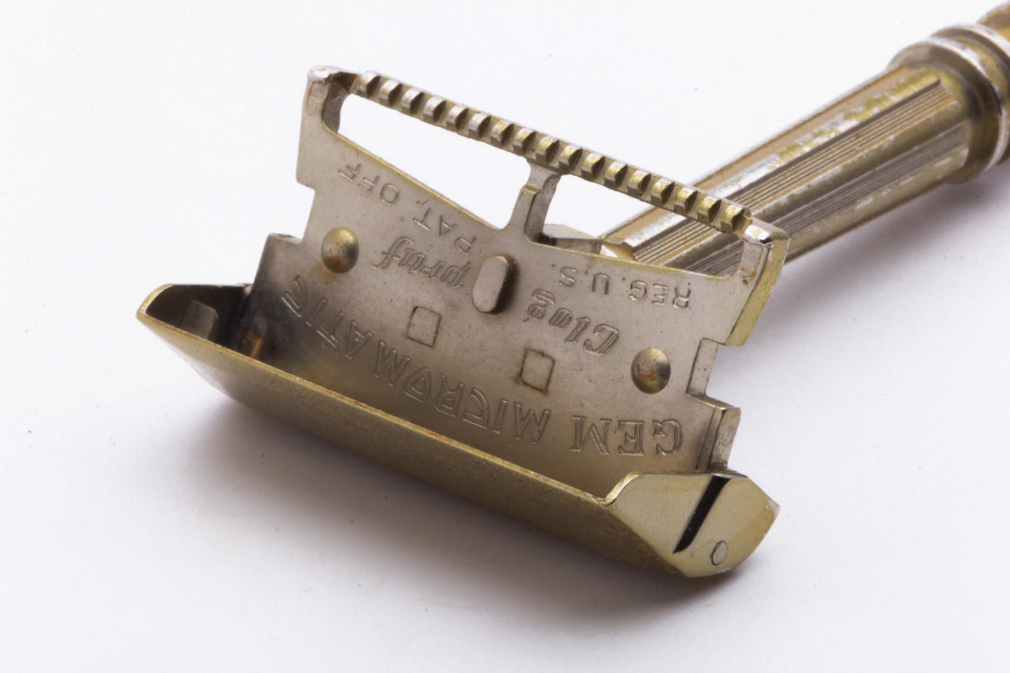 1930s Gem Gold Micromatic Bullet Tip Single Edge Razor Set | Original Condition