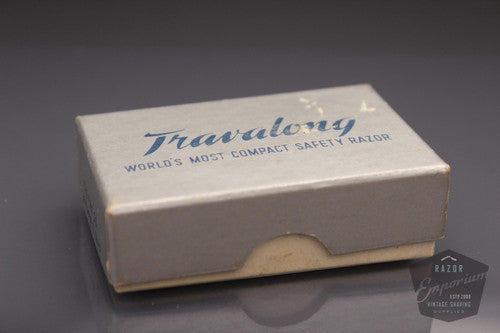 Travalong Folding DE Travel Safety Razor w/ Brown Leather Case