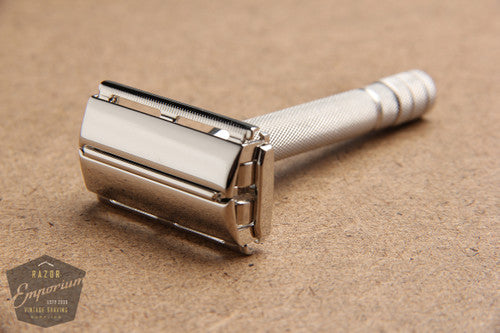 Gillette 1951 Notched Original Super Speed (DE) Safety Razor- W2 * Revamped- Nickel