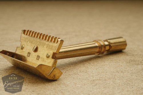 Gem 1930's Micromatic Gold TTO Single Edge Safety Razor