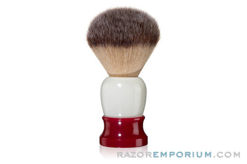 Fine Accoutrements | Classic Angel Hair Red & White Shave Brush