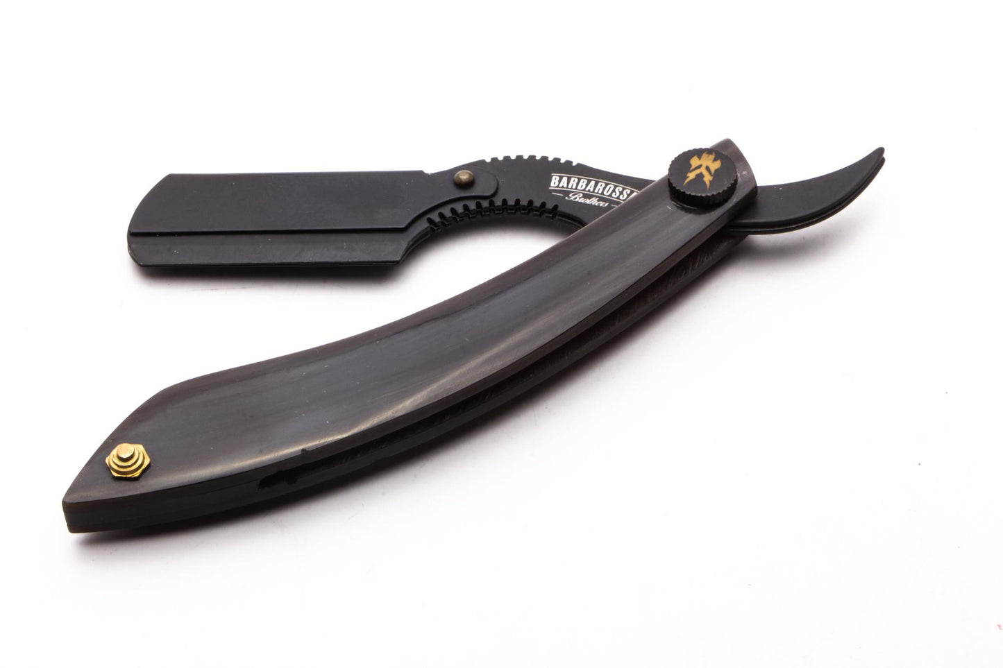Barbarossa Brothers Cutlass Cut Throat Shavette With Buffalo Bone Scales