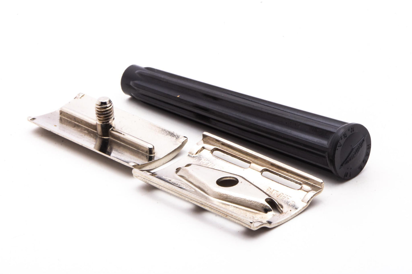 1977 X2 Gillette Ball End Tech Safety Razor w/ Black Handle | Original Condition