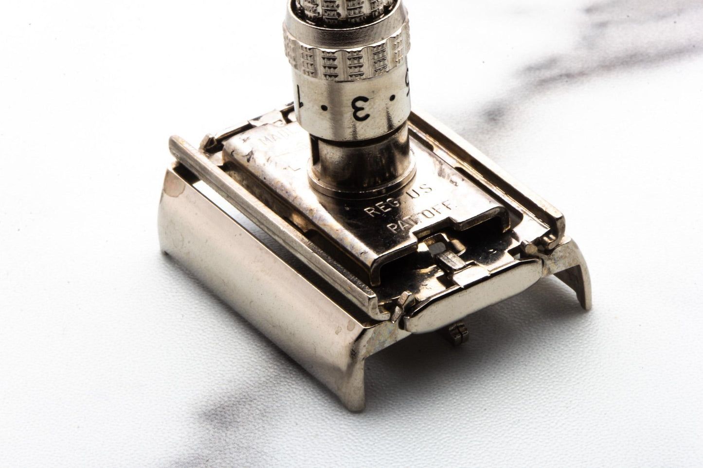 1966 L3 Gillette Slim Adjustable Double Edge Safety Razor Set | Original Condition