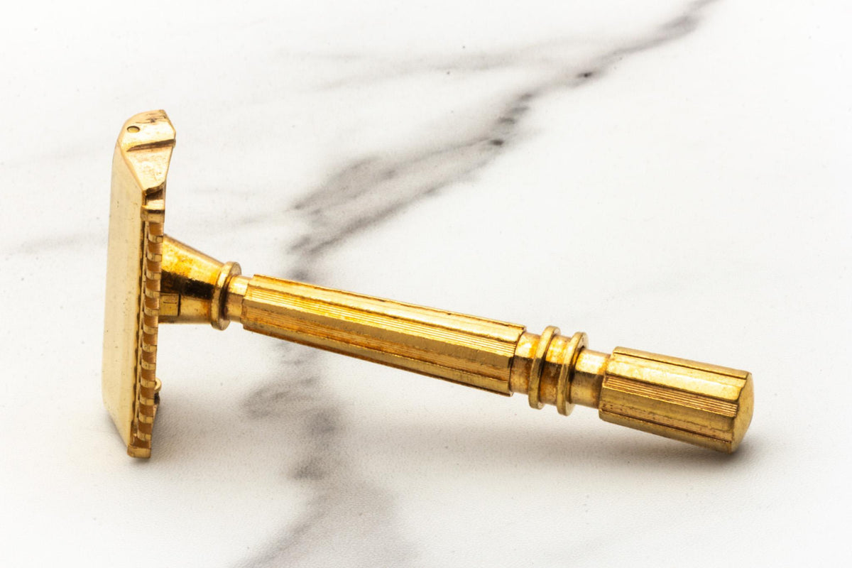 1950's Gem Micromatic Gold Single Edge Safety Razor Set | Original Condition
