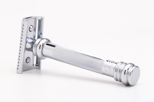 Merkur 39C - HD Long Handle Barber Pole Safety Razor, Slant Bar