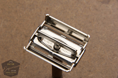 Gillette 1940's Notched Super Speed Safety Razor - Original Nickel