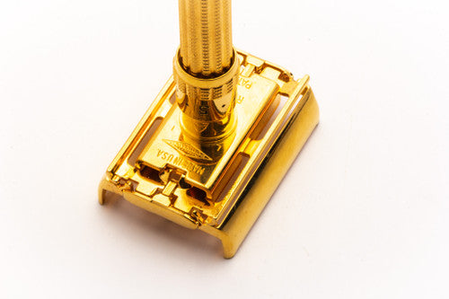 1966 L2 Gillette Slim Aristocrat Adjustable Double Edge Safety Razor | 24K Gold Revamp