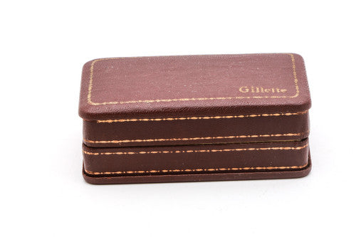 1946 Gillette Aristocrat Double Edge Saftey Razor Set With Blade Bank