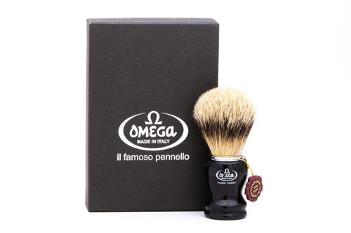 Omega 618 Super Badger Shaving Brush - Black