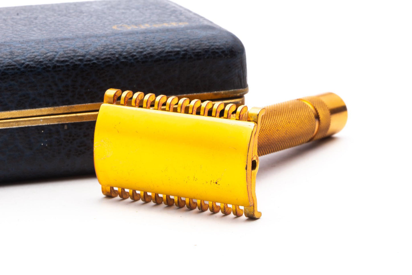 1930's Gillette NEW Long Comb Ball End Double Edge Safety Razor Set | Original Condition