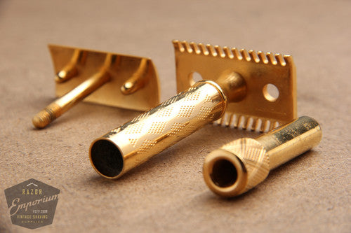 Gillette 1921 New Improved Standard DE Safety Razor * Revamped - 24K Gold