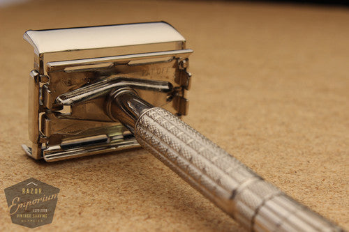 Gillette 1957 C3 Flair Tip Super Speed Safety Razor * Nickel REVAMPED