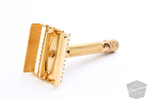 Gillette 1930s Open Comb Sheraton Double Edge Razor * Gold Revamp