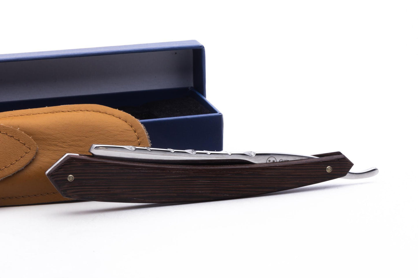 6/8" Gustave Lalune Straight Razor "English Archer" Wenge Scales