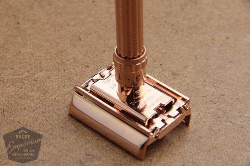 Gillette 1964 Slim Adjustable Safety Razor J2 - ROSE GOLD REVAMPED