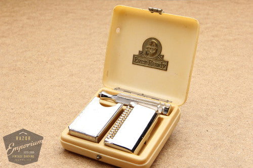 Ever-Ready 1912 Style Single Edge Safety Razor in Yellow Bakelite Case