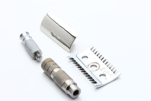 Hoffritz 1960s Travel Open Comb DE Safety Razor