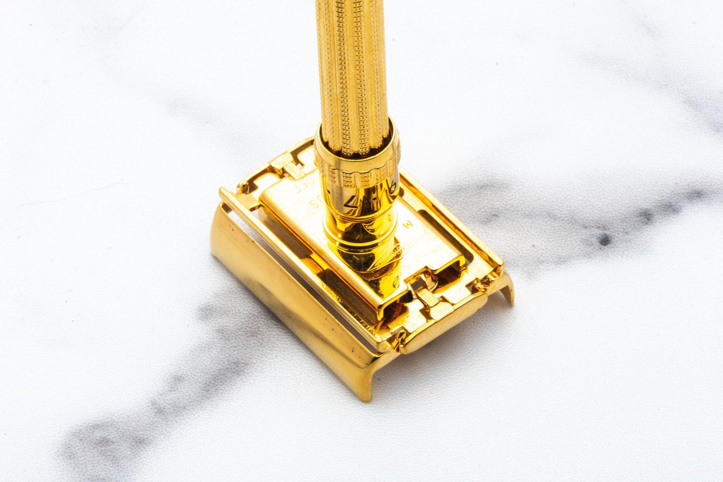 1967 M1 Gillette Slim Aristocrat Adjustable Double Edge Safety Razor | 24K Gold Revamp