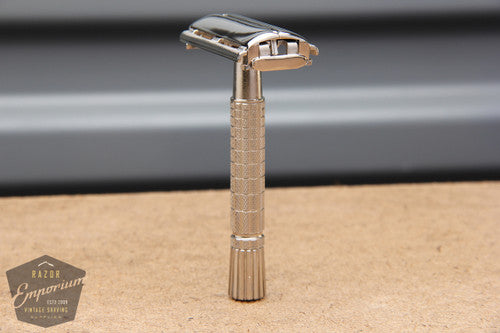 Gillette 1966 Medium Flair Tip Super Speed Safety Razor B2 * Revamped - Nickel- L4