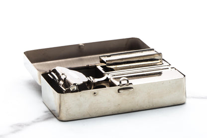 1920's Gem Single Edge Safety Razor Set in Metal Case | Original Condition