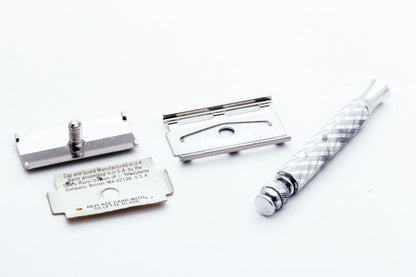1980's Gillette British Armed Forces Falkland War Spiral Tech DE Safety Razor Made in U.K.