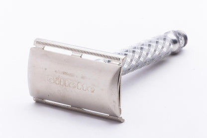 1973 T4 Gillette Ball End Tech Spiral Handle DE Safety Razor Set | Original Condition