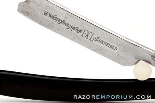 4/8" George Wostenholm and Son Barber's Notch Straight Razor w/ Case | Sheffield England