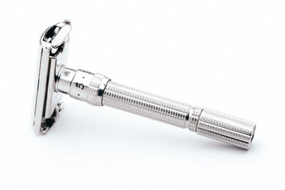 1963 I2 Gillette Slim Adjustable Safety Razor | Factory Nickel Revamp