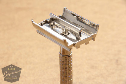 Gillette 1965 Flair Tip DE Super Speed Safety Razor K2 * Nickel REVAMPED