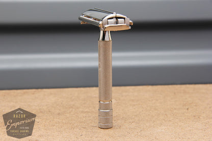 Gillette 1951 Notched Original Super Speed (DE) Safety Razor- W2 * Revamped- Nickel