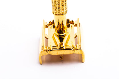 1966 L1 Gillette Flare Tip Super Speed DE Safety Razor | 24k Gold Revamp