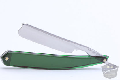 5/8'' Klas Tornblom Faux Frameback Forest Green Acrylic Straight Razor