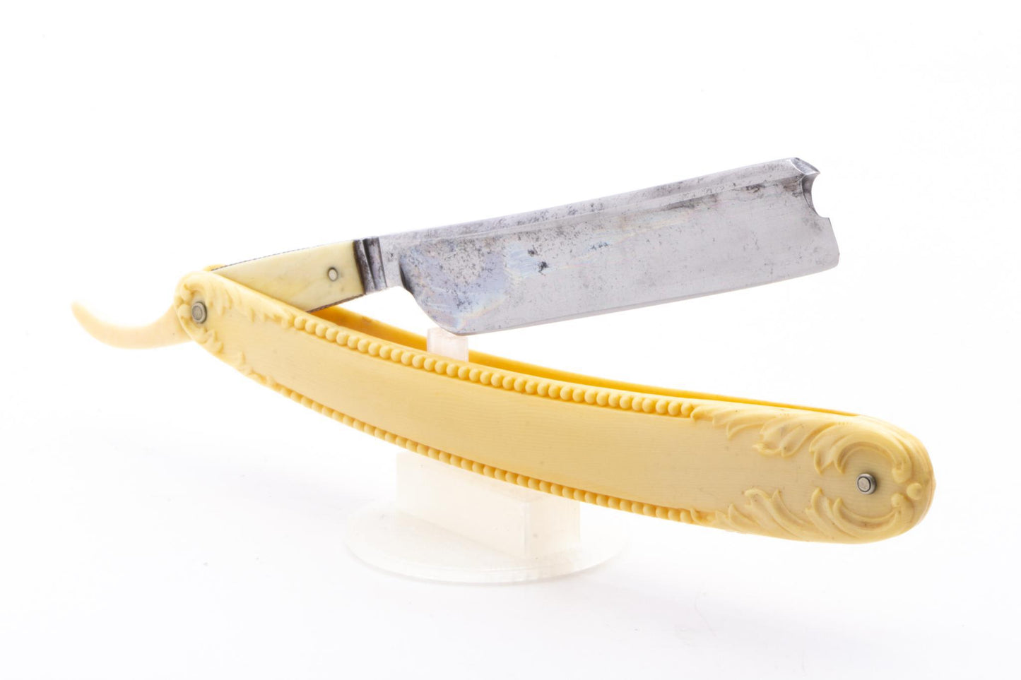 Unbranded Vintage Restored Straight Razor with Faux Ivory Scales