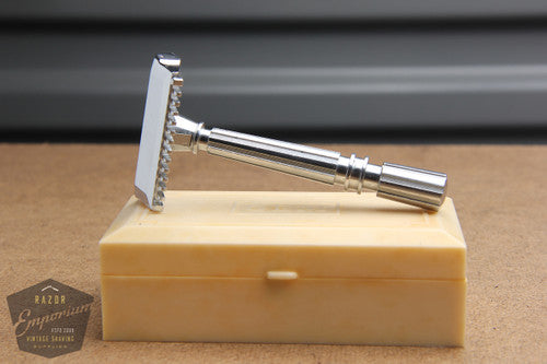 Clemak Razor Gem 1940's Micromatic SE Safety Razor w/ Cream Bakelite Case – Razor ...