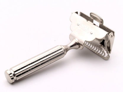1940's Gem 1912 Style SE Safety Razor | Factory Nickel Revamp