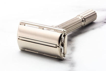 1966 L1 Gillette Slim Adjustable TTo Double Edge Safety Razor | Factory Nickel Revamp