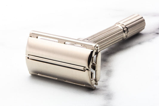 1966 L1 Gillette Slim Adjustable TTo Double Edge Safety Razor | Factory Nickel Revamp
