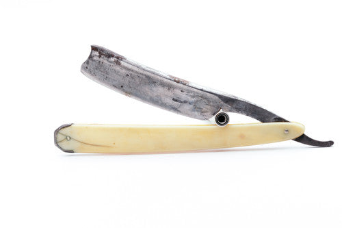 11/16" Faux Frameback Bone Scales Straight Razor